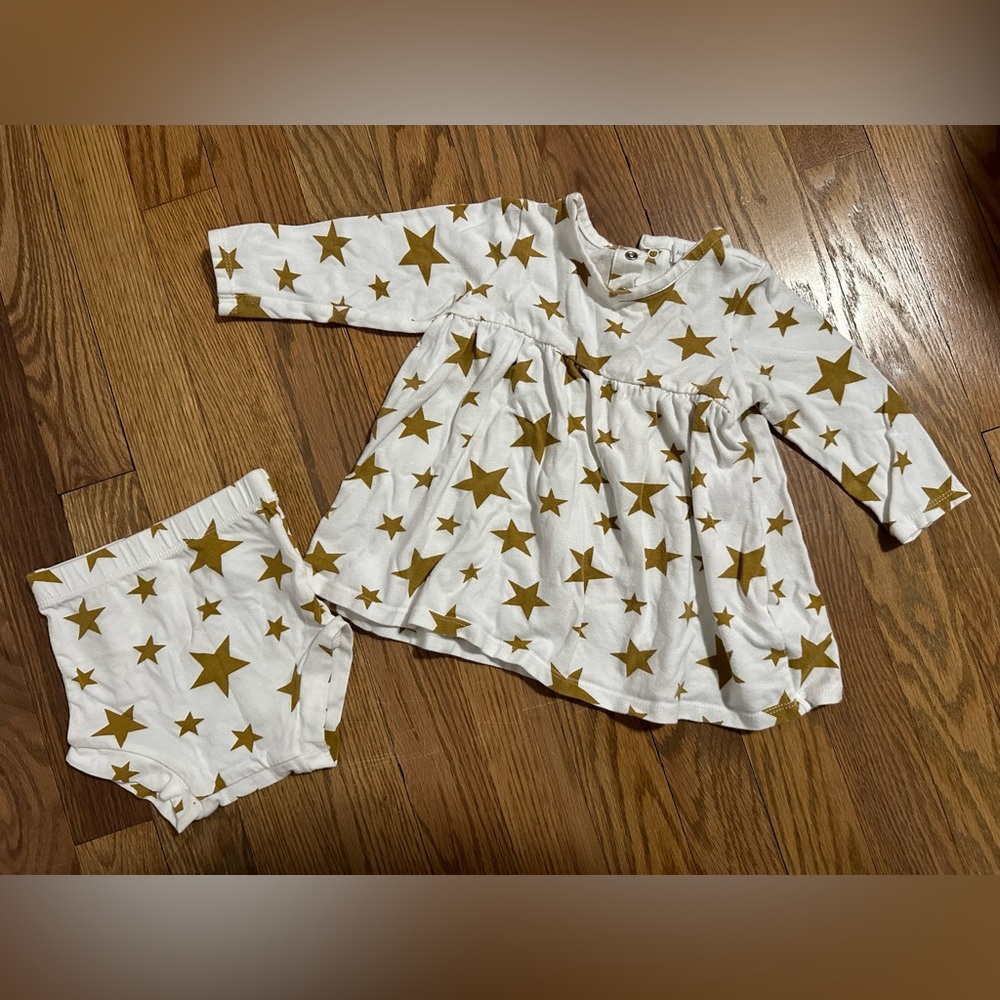 Angel Dear dress + diaper cover (6-12M)